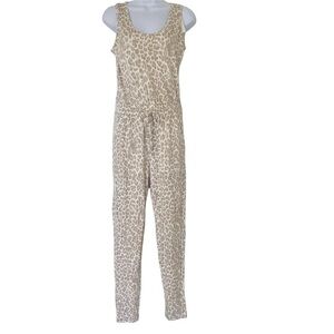 NWT Rachel Zoe jumpsuit XS Fleece animal‎ print sleeveless